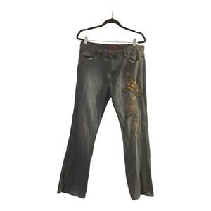 Y2K Westport Jeans Embroidered Blue 14 Cotton
